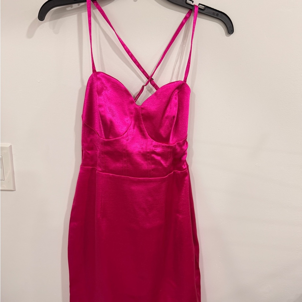 Elegant Pink Corset Strappy Dress Size XS